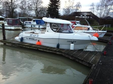 Praktische Ausbildung auf der Chamon, hier am Anleger im Hafen Kranenkamp am Dortmund-Ems-Kanal